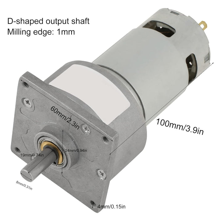 DC12V / 24V 35W Mini-DC-Getriebemotor Metall Geschwindigkeit einstellbar grossen Drehmoment Motor CW