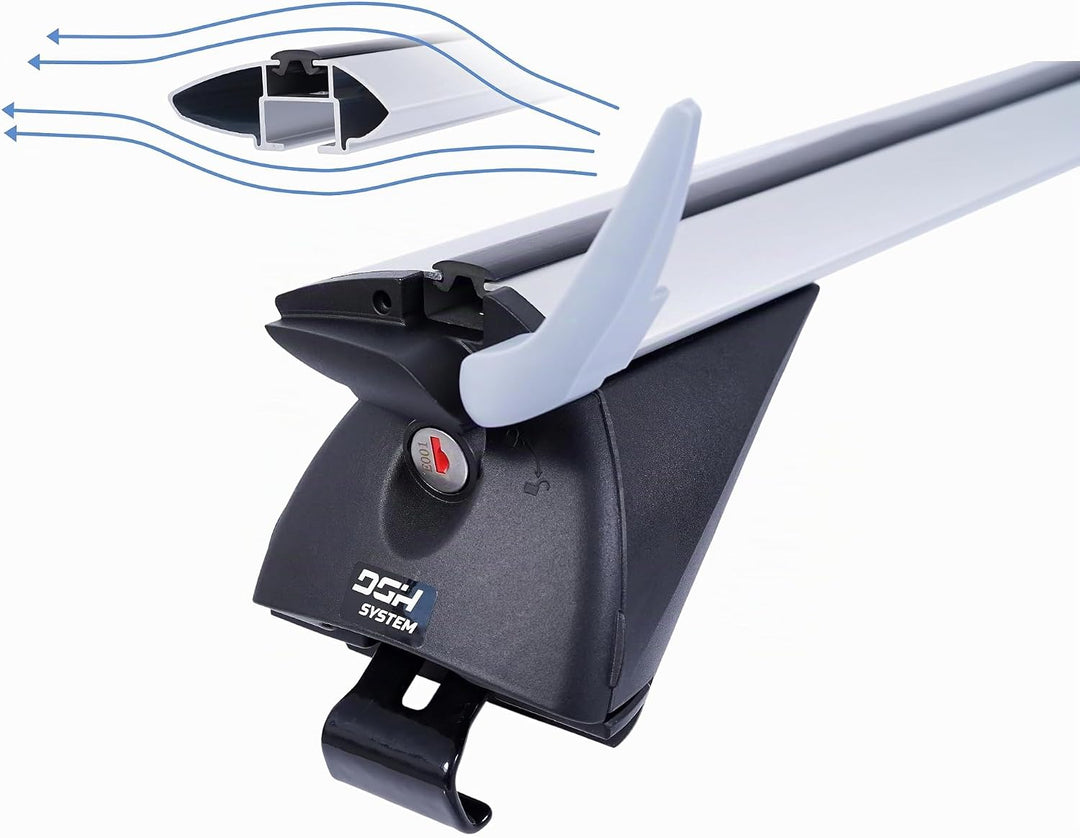 Kompletter Aluminium-Dachträger Relingträger Easy Line Advanced 120 cm für Seat Leon ST III Kombi 20