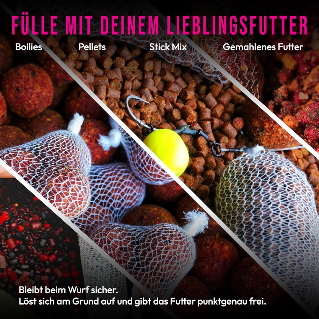 PVA Mesh Nachfüllnetz, PVA Netz Ersatzteile fürs Karpfenangeln, wasserlösliches Karpfen Zubehör, Grö