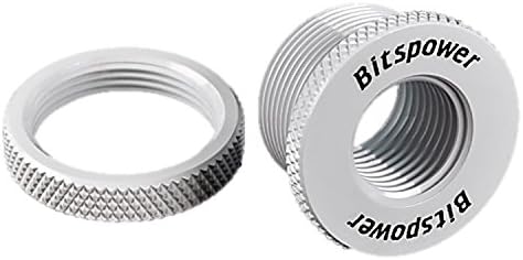 BitsPower Gehäusedurchführung Anschluss gerade G1/4 Zoll IG Auf G1/4 Zoll IG - weiss
