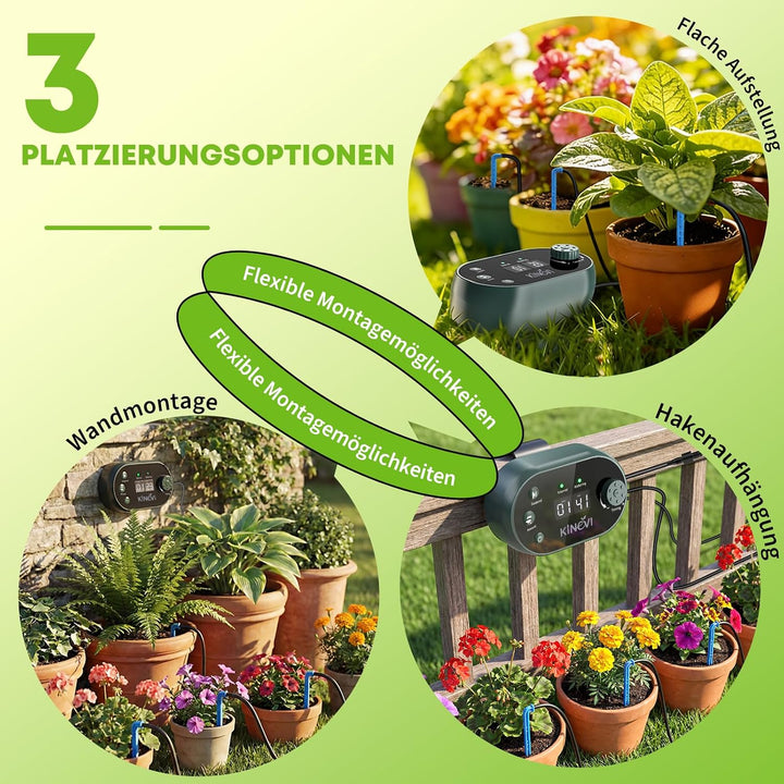 Solar Bewässerungssystem, Garten Automatisches Bewässerungs mit 22 Modi Timer, 15M Schlauch &amp; 15 Tro