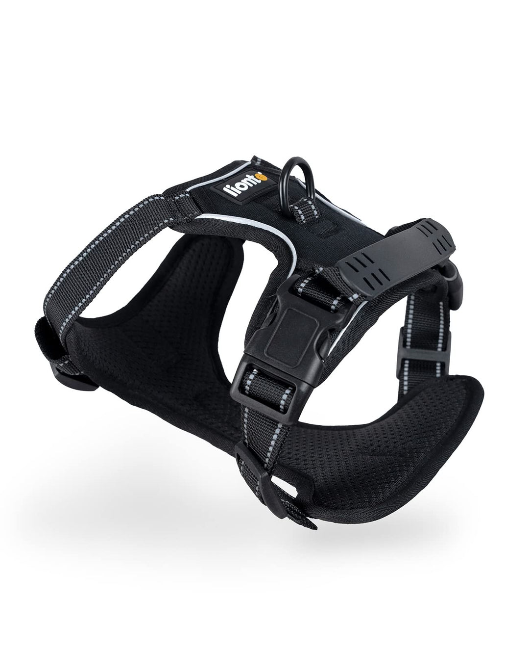 lionto Hundegeschirr gepolstert aus weichem Nylon, Grösse M, reflektierendes Anti Zug Geschirr für H
