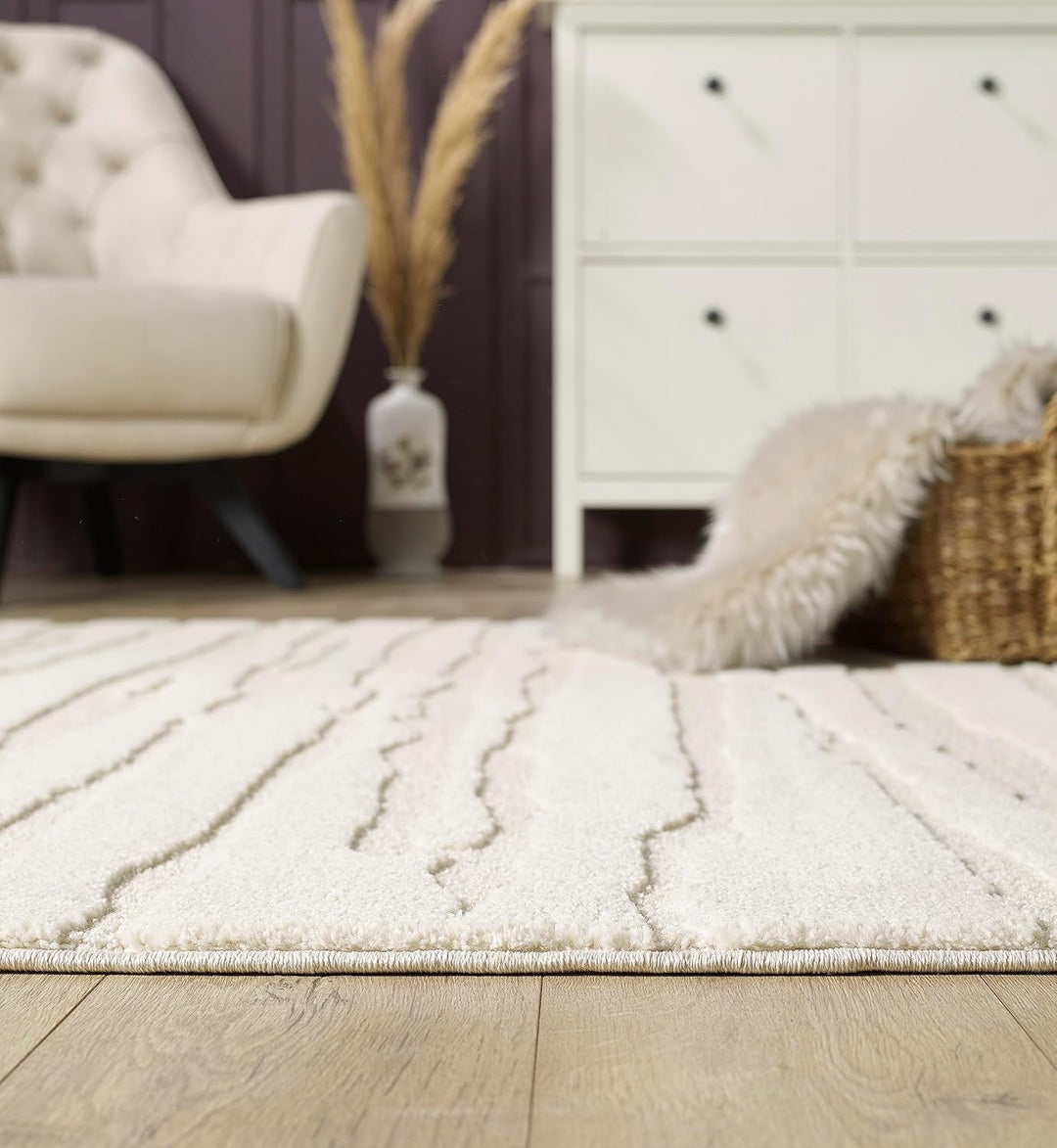 the carpet Everest - Moderner Kurzflor Teppich Hoch-Tief-Struktur, 3D-Effekt, weiche Oberfläche und