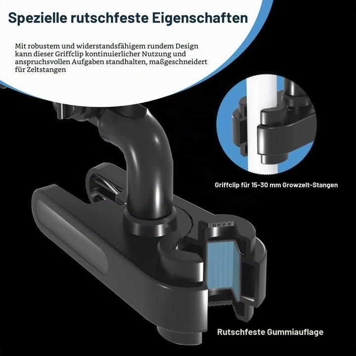 Aygrochy Grow Ventilator mit Clip, EC-Motoren 10 Geschwindigkeiten grow lüfter mit Smart APP Control