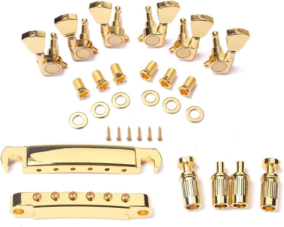 Alnicov Tune-O-Matic-Gitarrensteg und Gitarren-Stimmwirbel, Tuner-Mechaniken, Musikinstrument-Zubehö