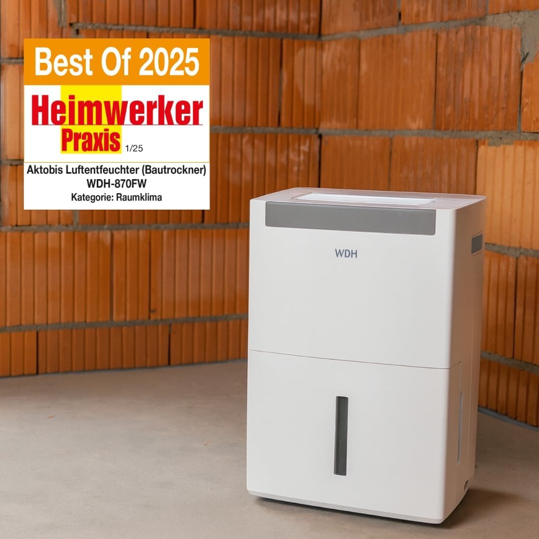 Aktobis Luftentfeuchter, Bautrockner WDH-870FW (bis 70 L/T + Digital + WLAN) bis 70 L/T + WLAN, bis