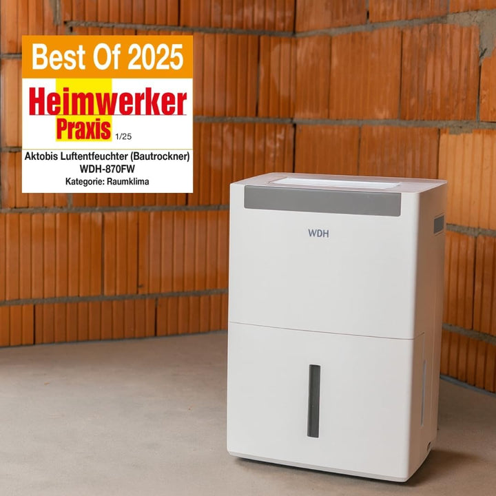 Aktobis Luftentfeuchter, Bautrockner WDH-870FW (bis 70 L/T + Digital + WLAN) bis 70 L/T + WLAN, bis