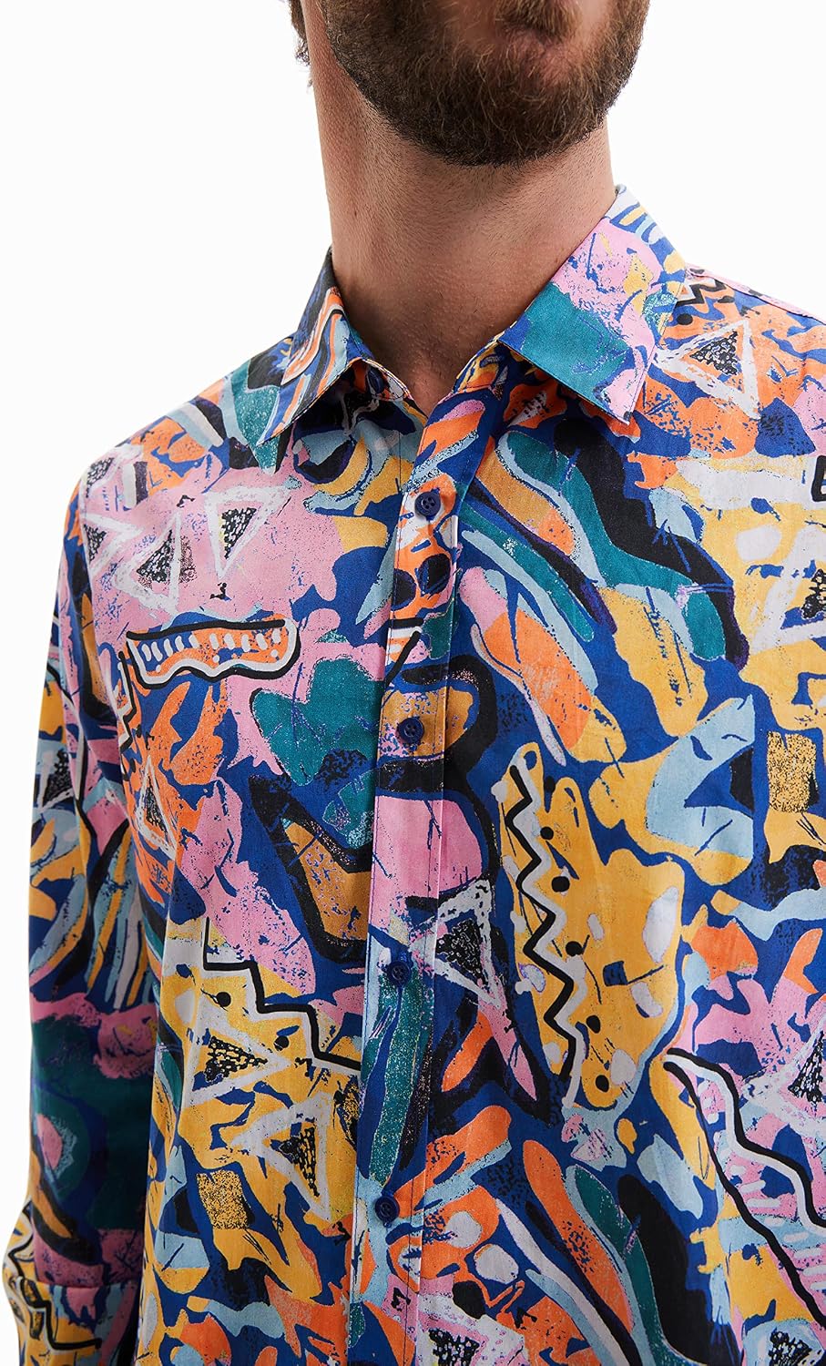 Desigual Herren Shirt XL Material Finishes, XL Material Finishes