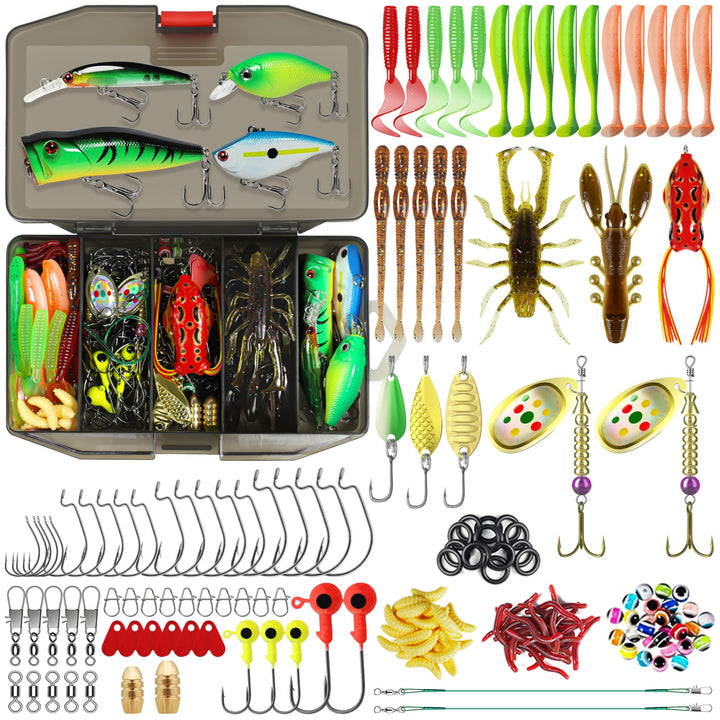 TRUSCEND Angeln Köder Set mit Tackle Box für Hecht, Zander, Forelle, Barsch, Angelzubehör einschlies