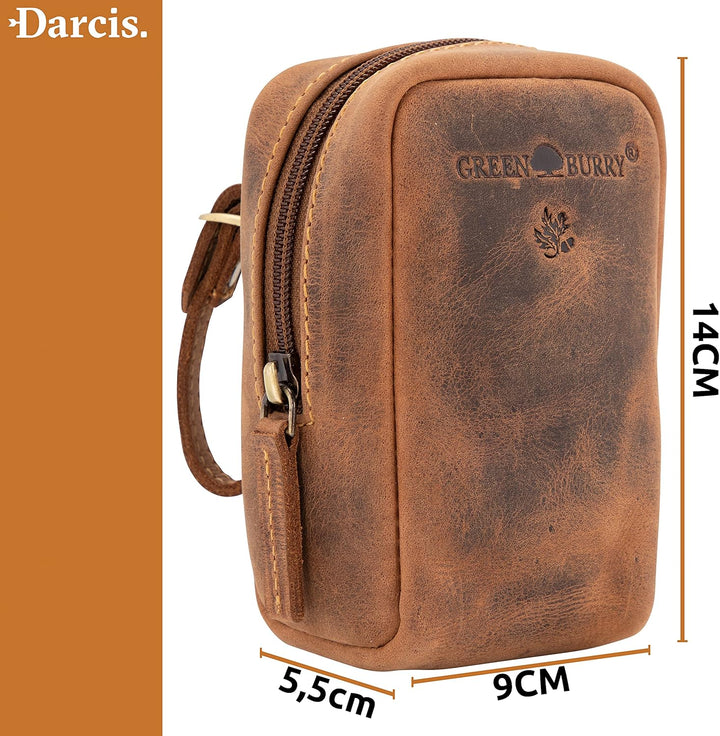 Fahrradtasche aus Leder in Braun - Satteltasche mit 2 Schlaufen - Langlebig und robust durch unser R