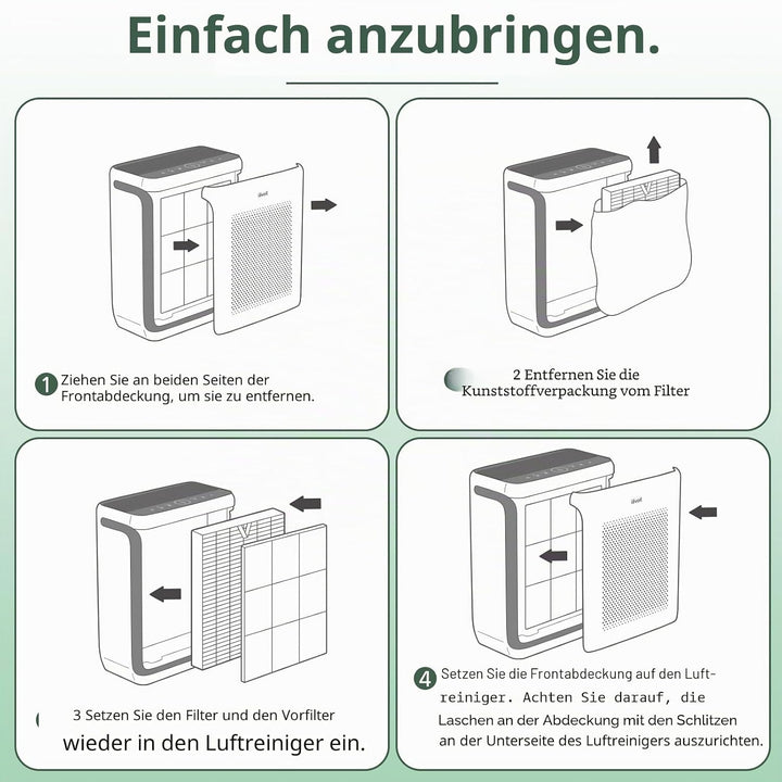 LEVOIT Vital 200S Toxin Absorber Ersatzfilter für Luftreiniger, H13 True HEPA und Aktivkohlefilter,