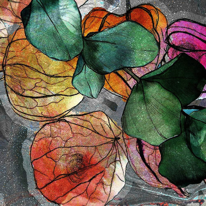 Feeby Wanddeko 5 teile Blätter Bilder modern Design mehrfarbig 150x100 cm Deco panel150x100 cm M, De