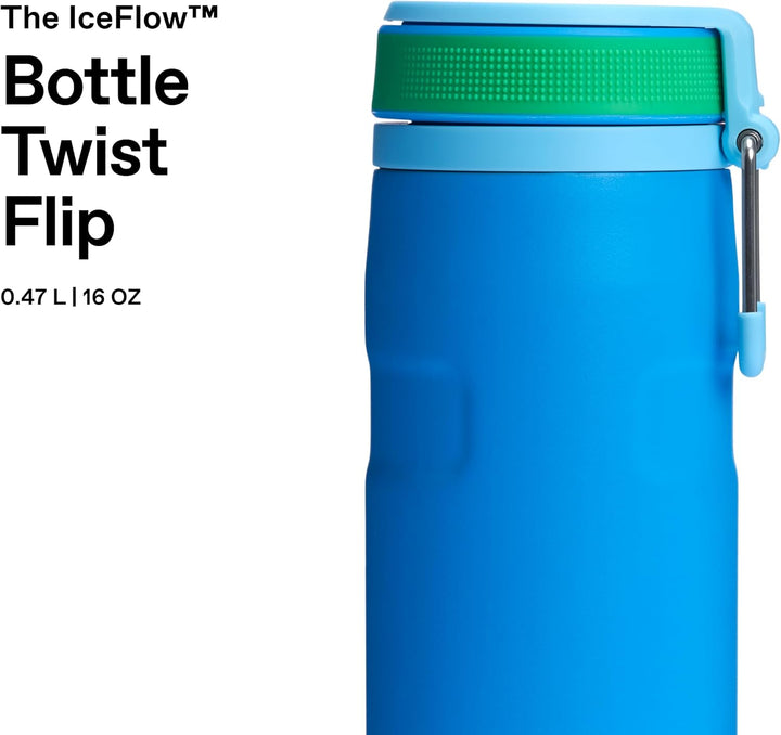 Stanley 1913 IceFlow Bottle Twist Flip 0.47L - Kühlt 12 Stunden - 3 Tage Eisgekühlt - Spülmaschinenf