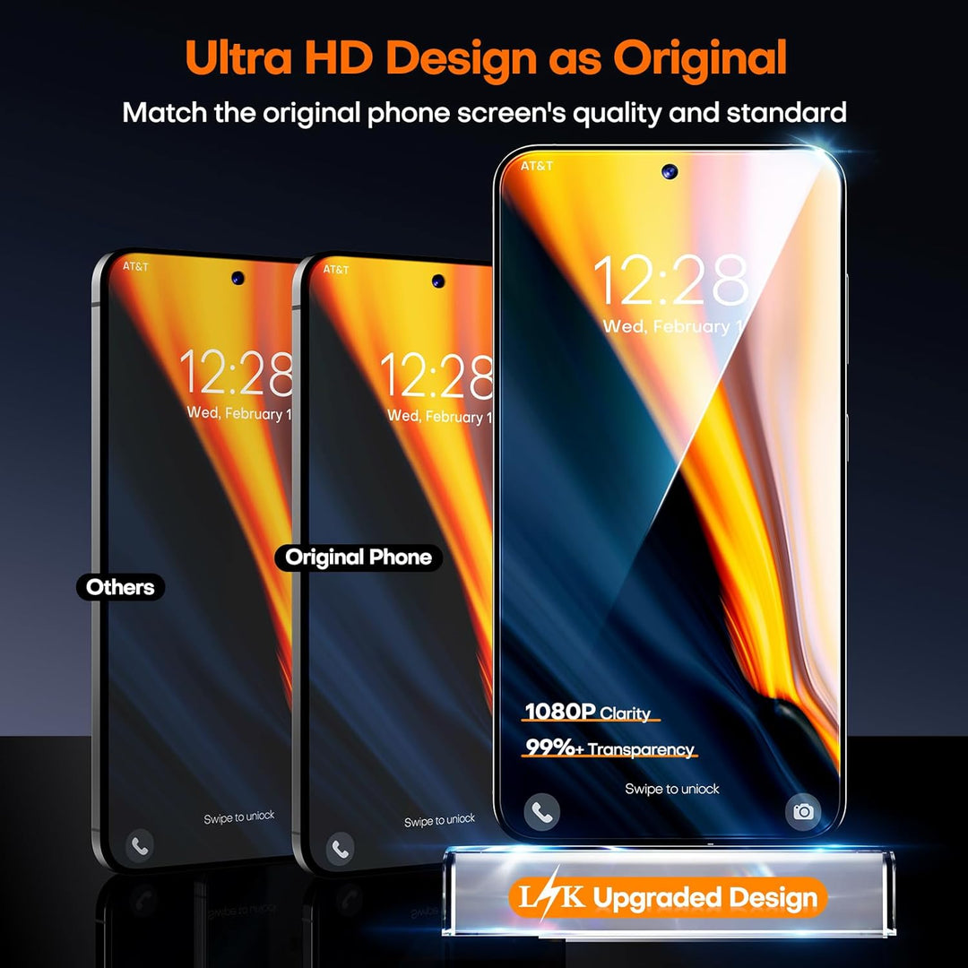 LϟK für Samsung Galaxy S24 für Panzerglas, 2 Stück HD-Hartglasfolie + 2 Stück Kameraschutz, [Auto-In