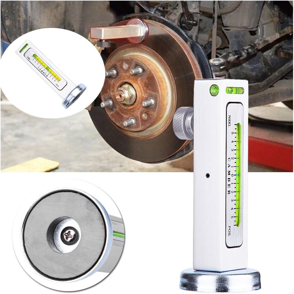 Qiilu Universal verstellbare Auto Magnetlehre Werkzeug LKW Sturz Rotor Strebe Rad Naben Ausrichtung