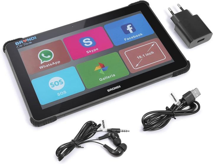BRONDI Amico Tablet 10,1 Zoll, WLAN und 3G-Netzwerk, Dual-SIM-Standard, Android-Betriebssystem, mit