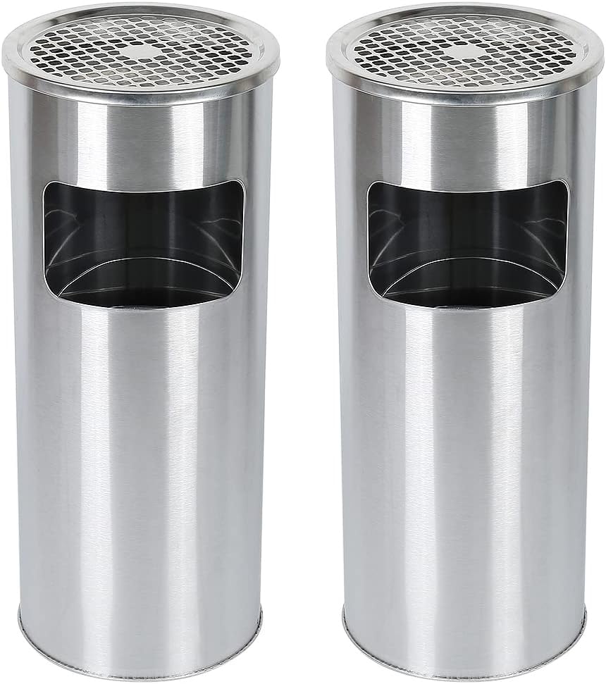 Kedia Standaschenbecher für draussen Mülleimer mit Aschenbecher Abfalleimer mit Inneneimer, Mülleime