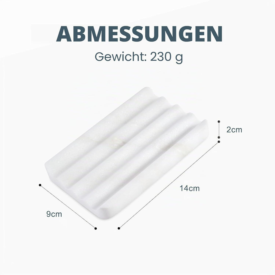 2 Stück Marmor Seifenschale, Seifenhalter mit Ablauf, Seifenablage Waschbecken, Kreative Seifenschal