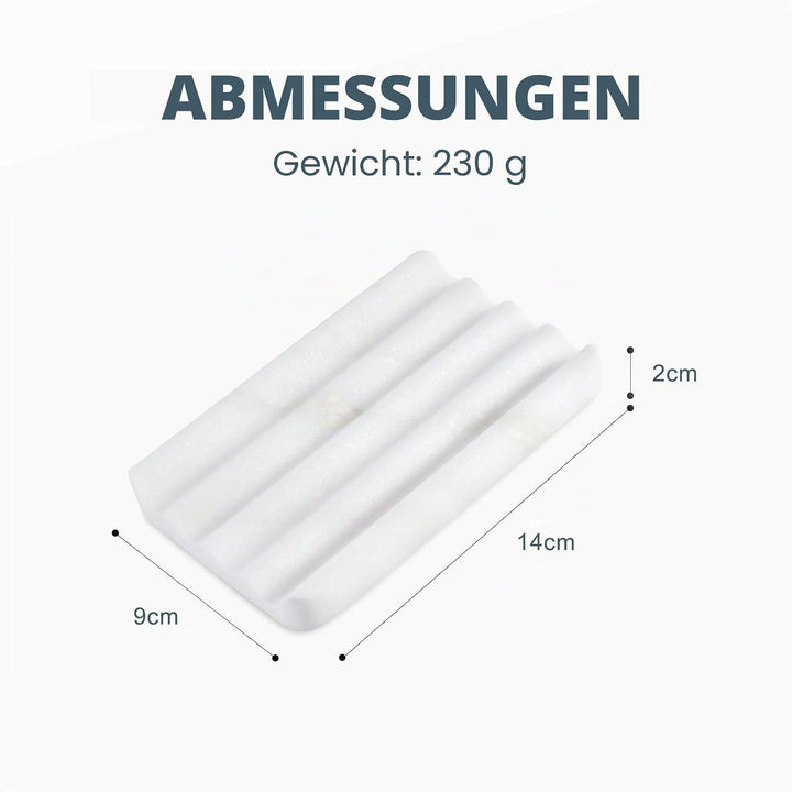 2 Stück Marmor Seifenschale, Seifenhalter mit Ablauf, Seifenablage Waschbecken, Kreative Seifenschal