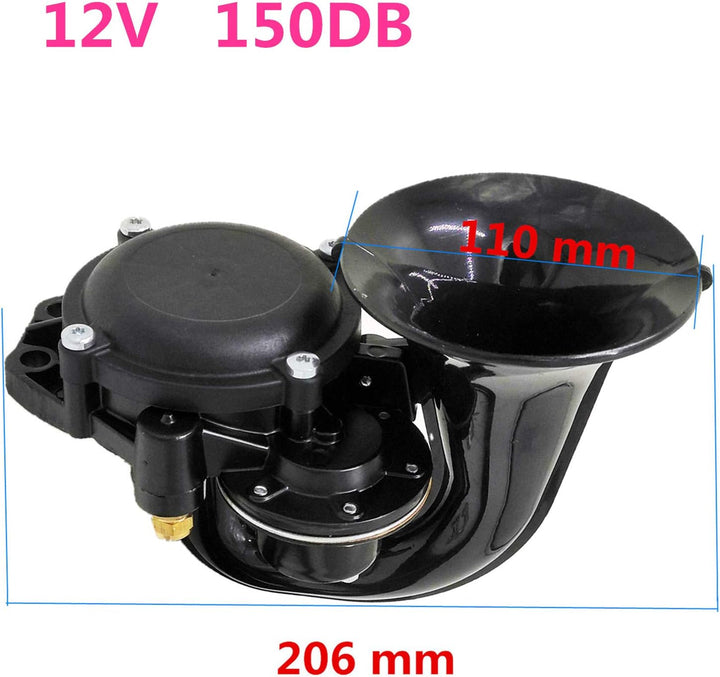 YIYIDA Auto Horn Truck Horn Elektrisches Horn 12V/24V Schnec kenhorn 150DB Lautsprecher Mit Lederroh