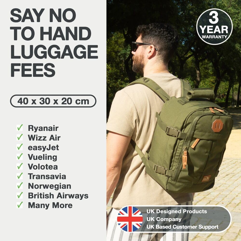 Cabin Max Metz 24L Handgepäck Tasche 40x30x20 cm – Bordgepäck für Ryanair, Wizz Air, EasyJet, Eurowi