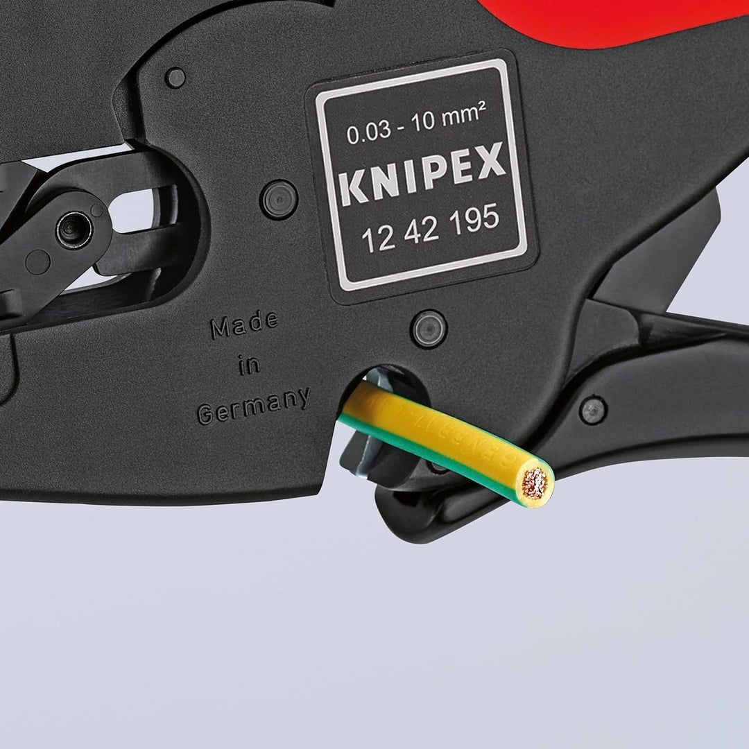 Knipex MultiStrip 10 Automatische Abisolierzange 195 mm (SB-Karte/Blister) 12 42 195 SB