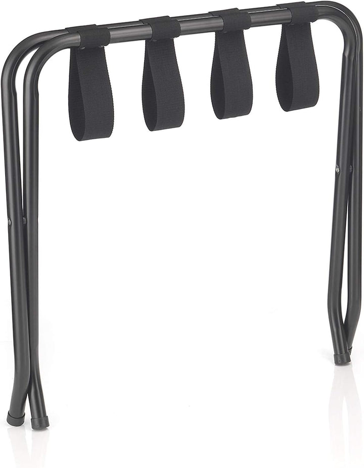 CARO-Möbel Kofferständer Luggage Kofferablage Kofferbock, Metall in schwarz lackiert, klappbar, Schw
