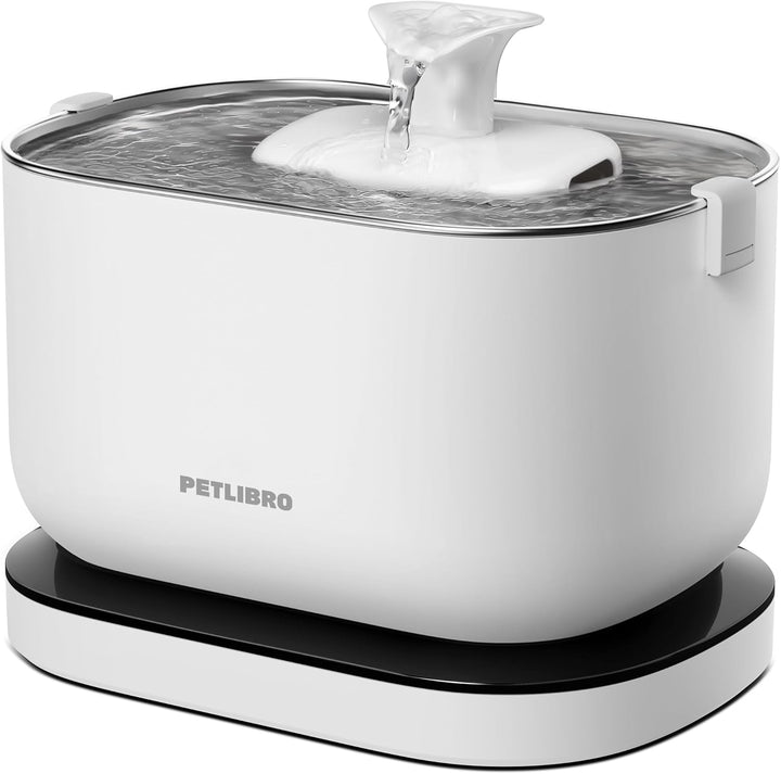 PETLIBRO Trinkbrunnen für Katze Kabellos mit Bewegungsmelder, 2,5L/84oz Dockstream Batteriebetrieben