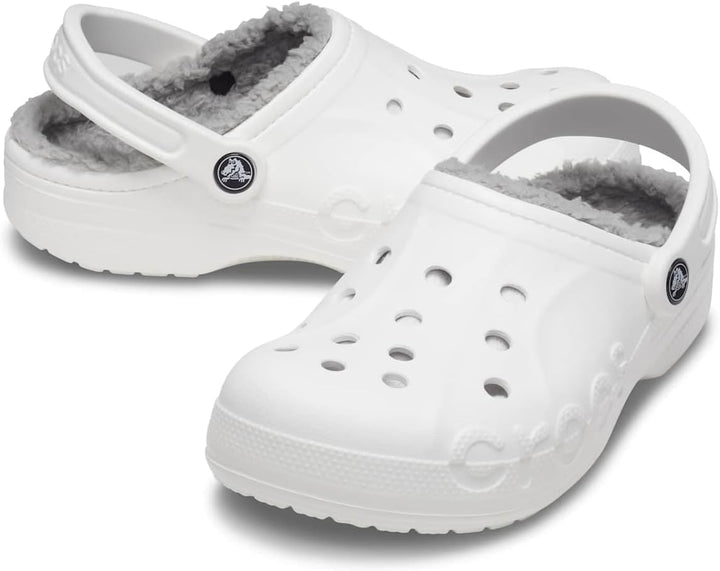Crocs Unisex Baya Lined Clog 36 EU White Light Grey, 36 EU White Light Grey