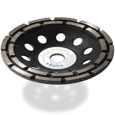 2x Profi Diamant Schleiftopf 180 mm für Beton, Stein, Fliesenkleber uvm. - Beton Schleifscheibe 180m