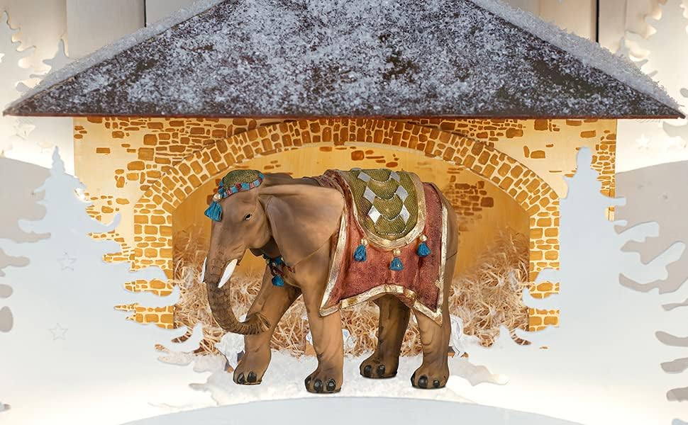 MaMeMi Elefant . Krippentier / Krippenfigur / Zubehör für die Weihnachtskrippe