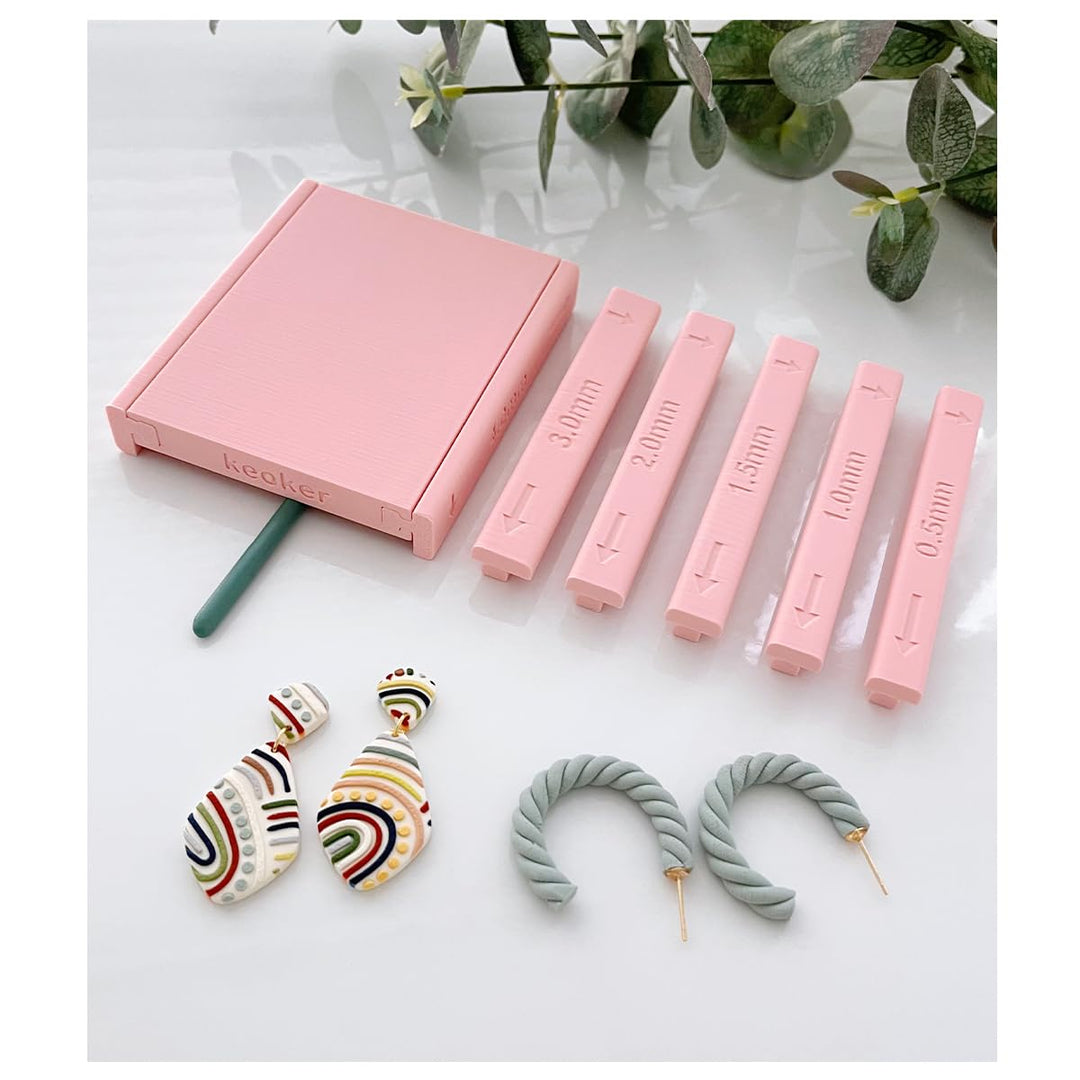 Keoker Clay Tube Hoop Roller Guide, Clay Rolling Strip Shape Maker, Polymer Clay Snake Maker, Polyme