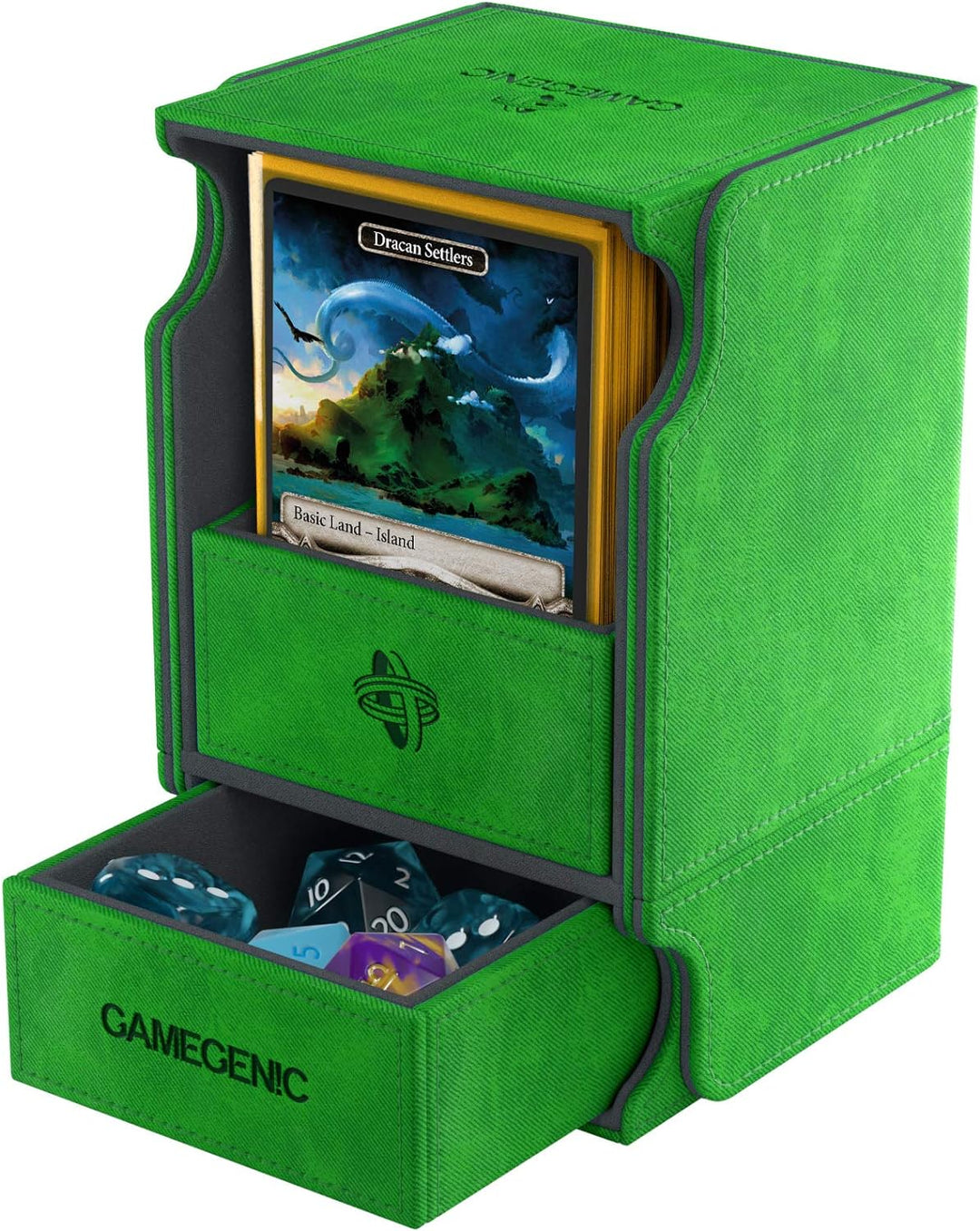 Gamegenic Watchtower 100-Card Convertible Deck Box, Green Grün, Grün
