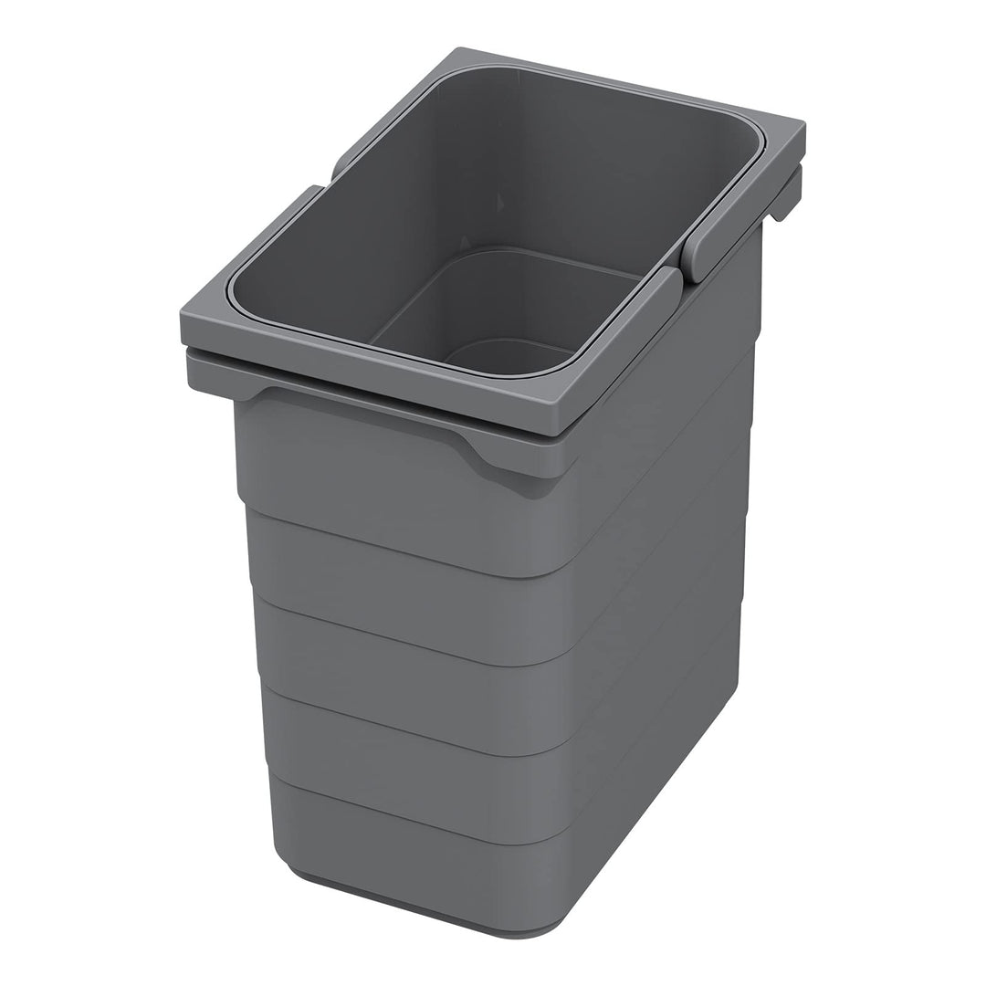 eins2vier Abfallsammler Höhe: 250 mm Volumen 7 Liter 230 x 153 mm dunkelgrau 5076 Abfalltrennsystem