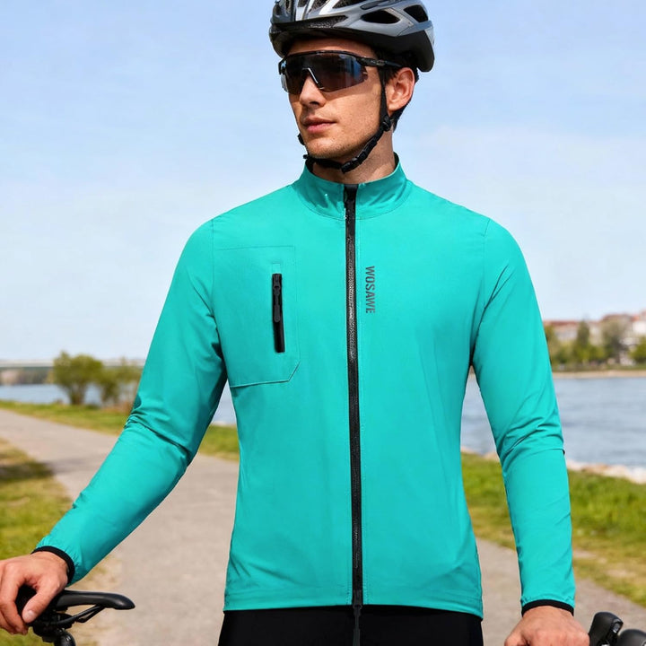 WOSAWE Herren Fahrradweste Leicht Atmungsaktiv ärmellos Laufjacke Winddicht Radweste mit YKK-Reissve