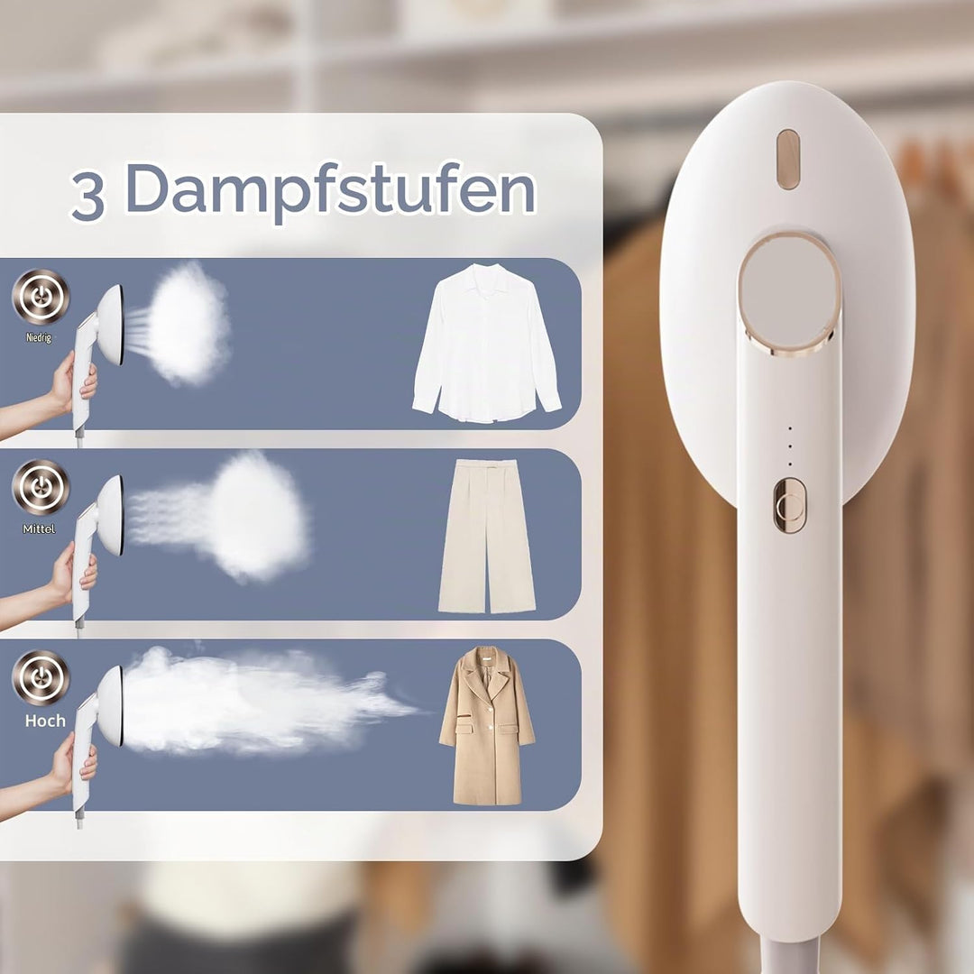 Dampfbügelstation für Haushalt und Büro, Professionelles Dampfer für Kleidung, 1500W Grosse Sohle Bü