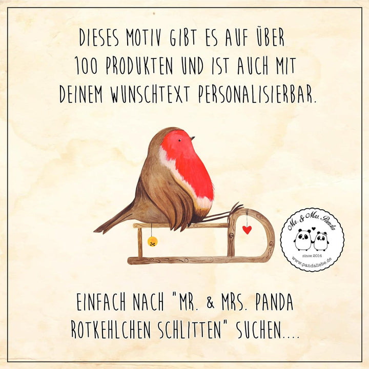 Mr. & Mrs. Panda Kaffeedose Personalisiert Rotkehlchen Schlitten - Personalisierte Geschenke, Dose,