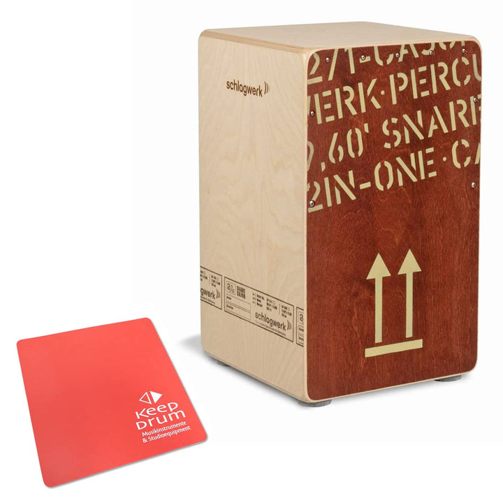 Schlagwerk CP404 Red Cajon + keepdrum Sitzpad Rot