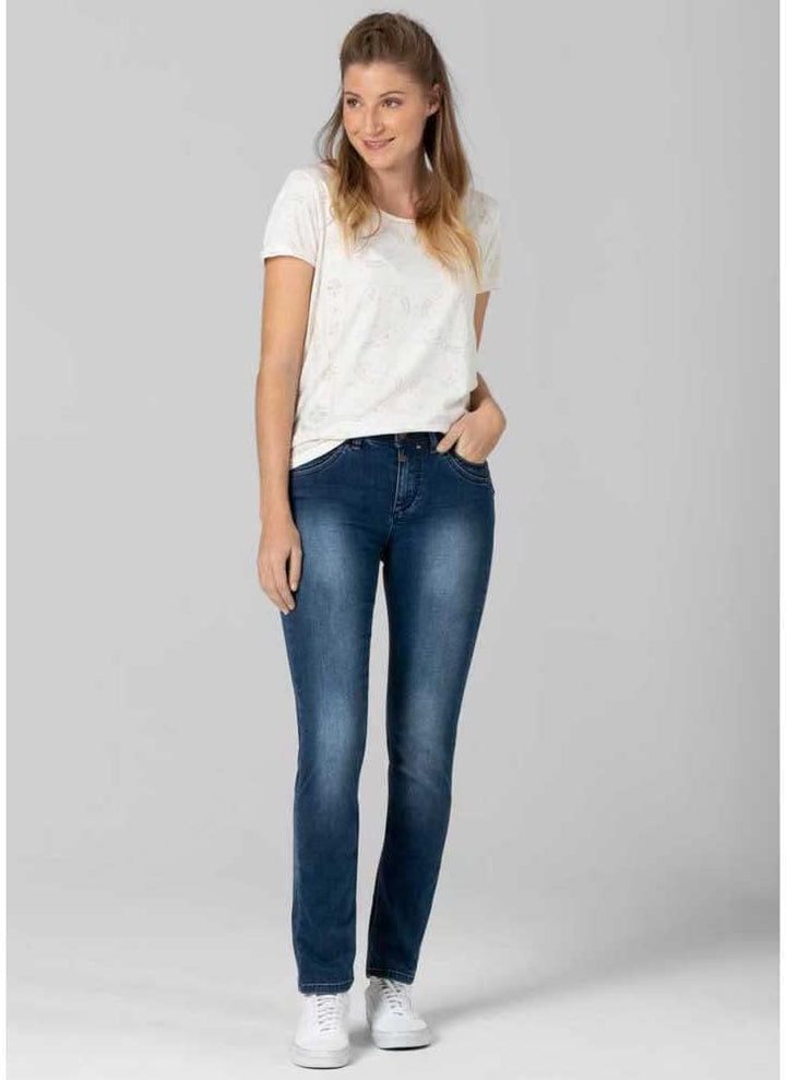 Timezone Damen Tahila Womenshape Slim Jeans 24W / 32L Blau (Bright Blue Wash 3151), 24W / 32L Blau (