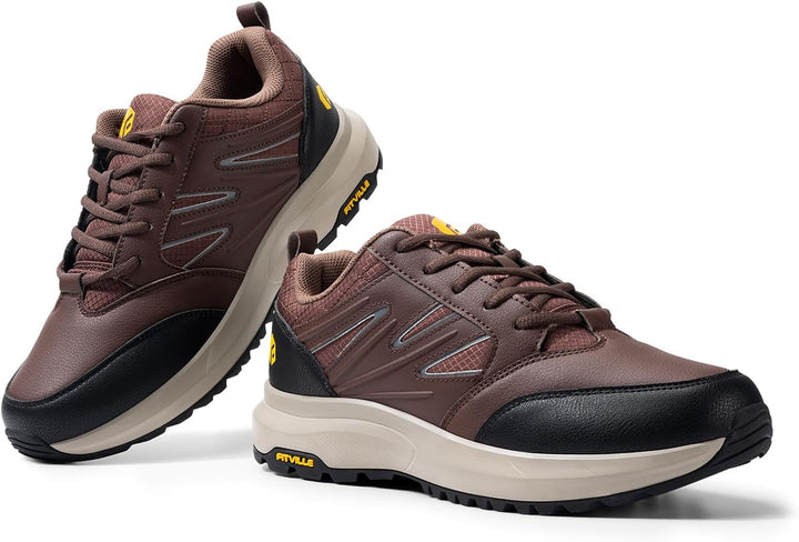 FitVille Extra weit Wanderschuhe Herren Wasserdicht Wanderhalbschuhe rutschfest Trekkingschuhe für a