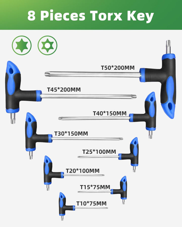 Rhinos 16 pcs Hex and Tork screw driver set with Handle