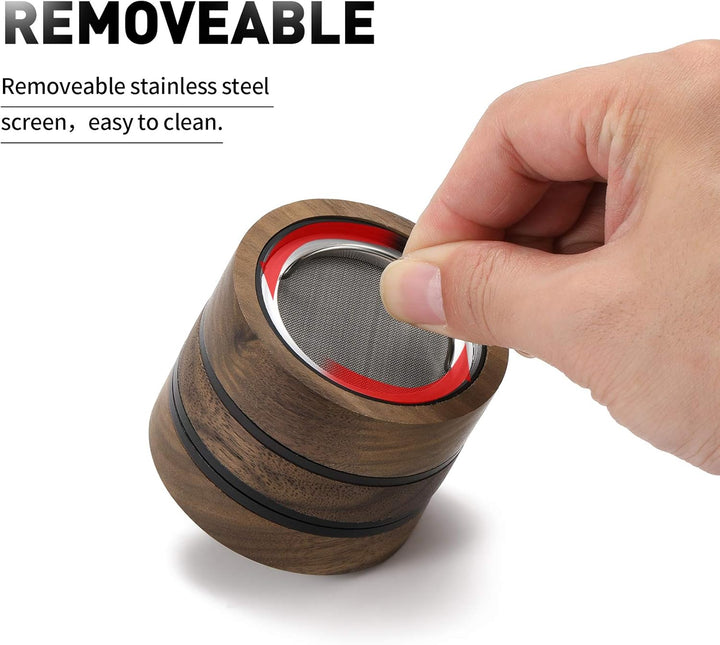 DCOU Premium grosse Holz Gewürzmühle Pollen Sammler mit magnetischen Deckel und Pollenfänger 4 Stück