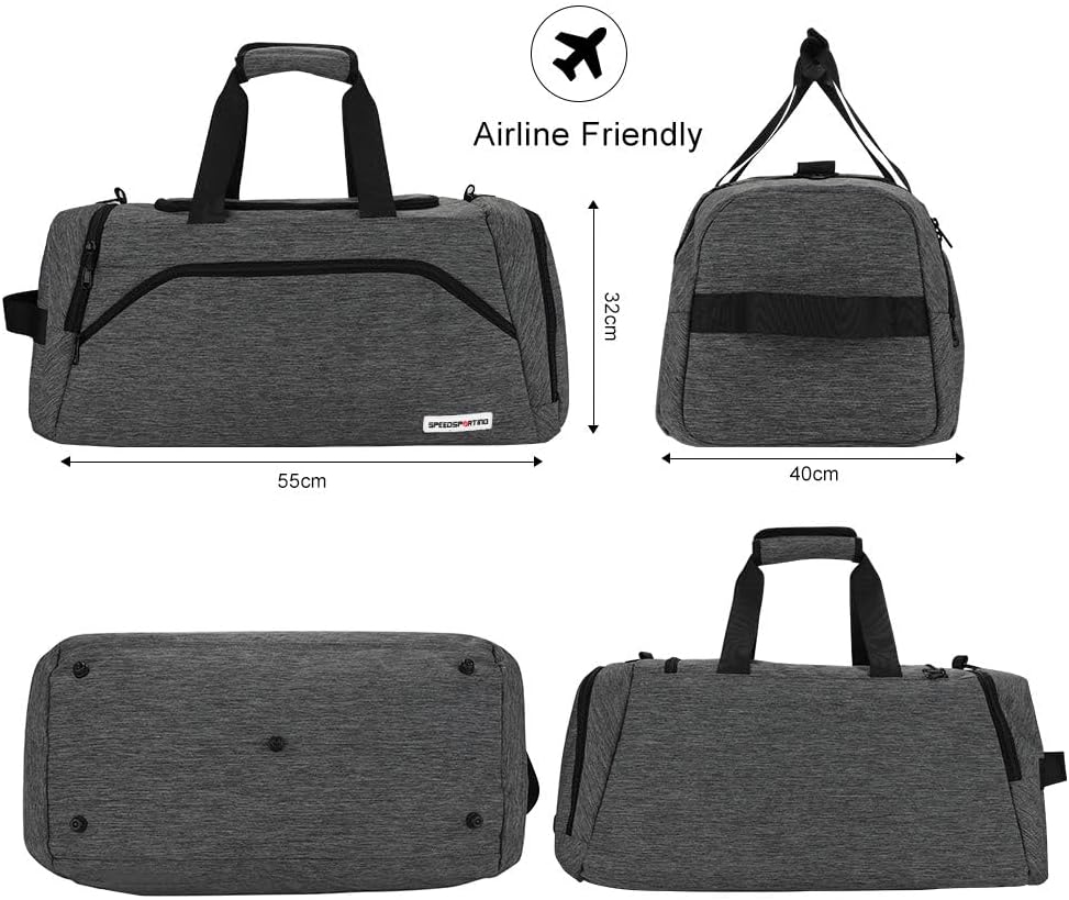 Speedsporting Sporttasche Männer Reisetasche Wasserdicht Fitnesstasche für männer mit Schuhfach Gym