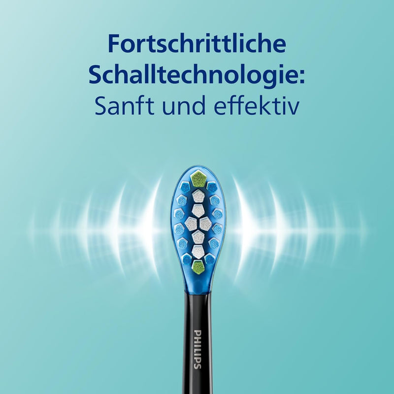 Philips Sonicare DiamondClean 9000 elektrische Zahnbürste, Doppelpack, Schallzahnbürste mit App, Dru