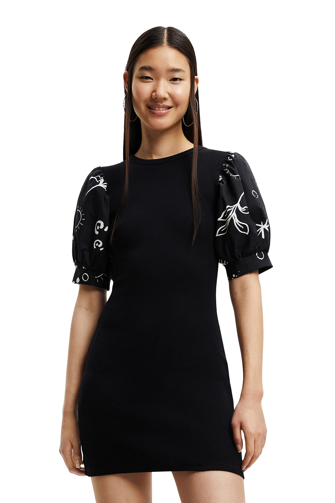Desigual Damen Casual Dress XL Schwarz, XL Schwarz