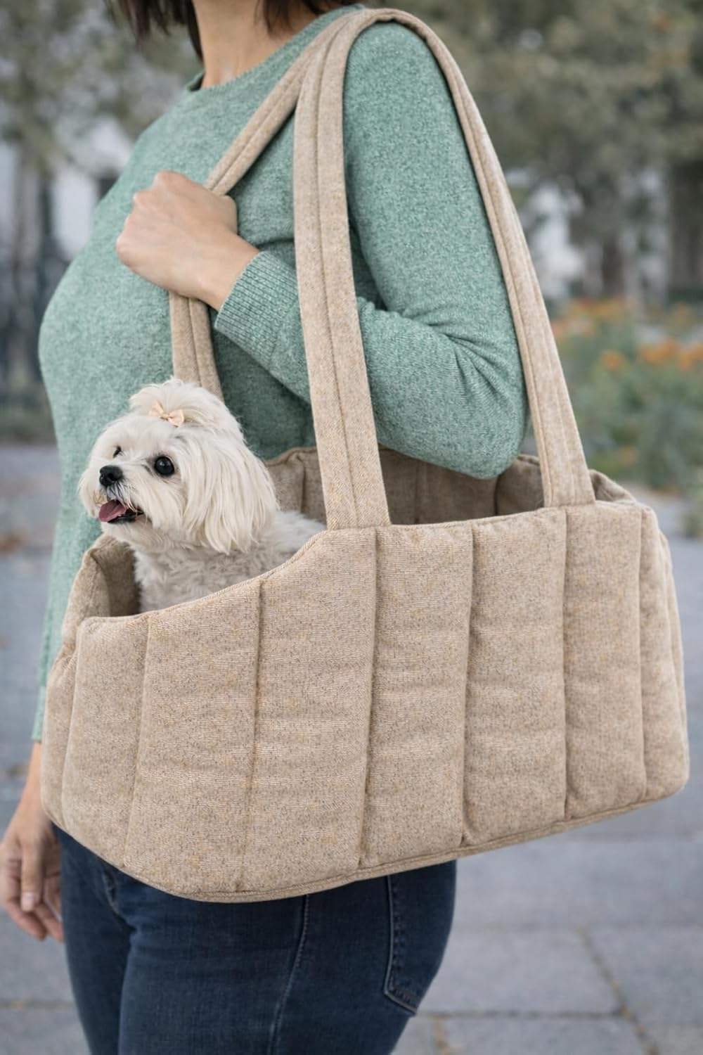 Flamingo Tragetasche Gladys BEIGE 58x32x34CM, Beige