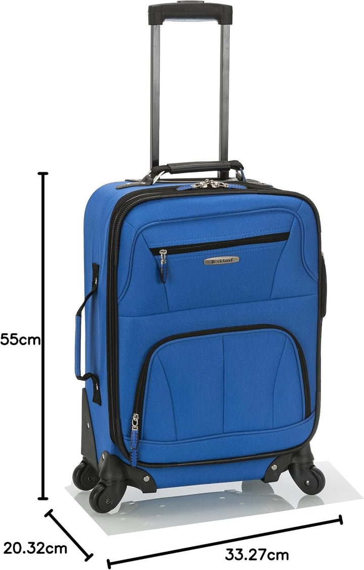 Rockland Pasadena Softside Spinner Rad Gepäck, blau, Carry-On 20-Inch, Pasadena Softside Spinner Whe