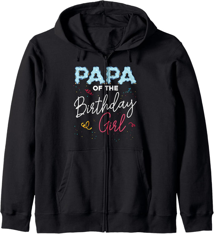 Papa of the Birthday Girl Vater Geburtstag Familie Donut Kapuzenjacke