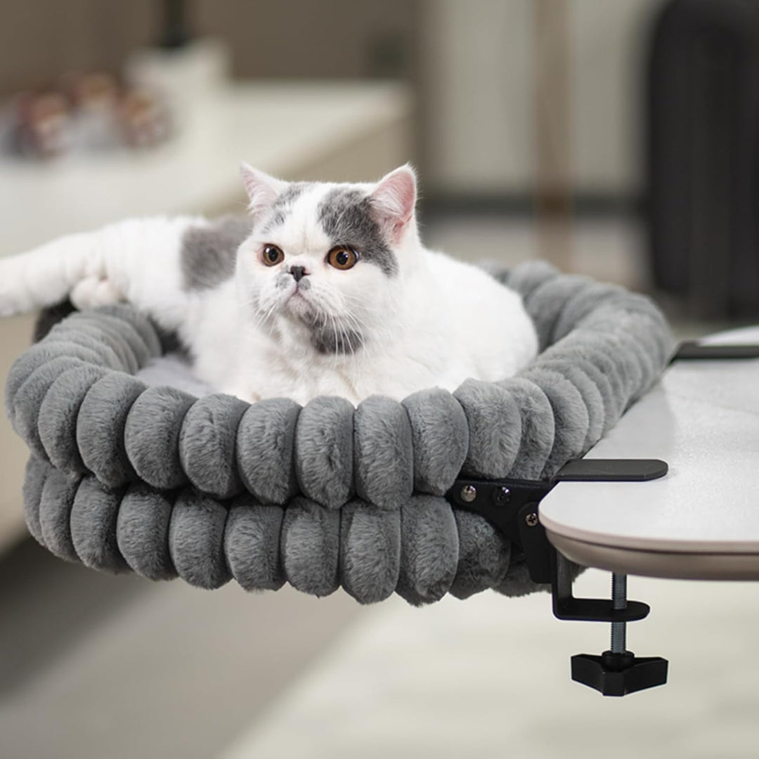 Cheerpals Katzenliege Schreibtisch & Tisch – Platzsparend Klappbar (Nach Unten) Katzenhängematte mit