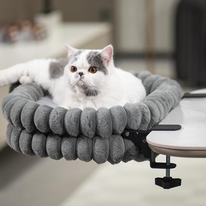 Cheerpals Katzenliege Schreibtisch & Tisch – Platzsparend Klappbar (Nach Unten) Katzenhängematte mit